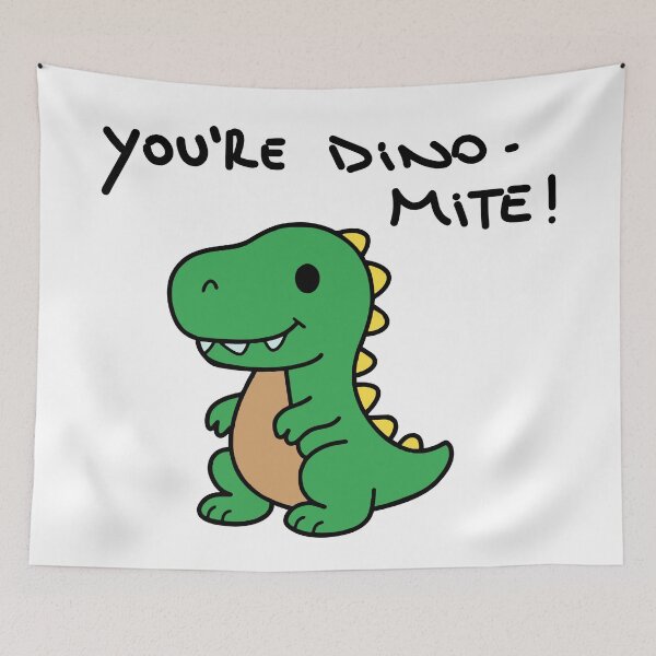 Item preview, You're Dino-Mite! Cute Dinosaur Design For Shirts & Stickers Funny Animal Puns designed and sold by Stocksjohn.