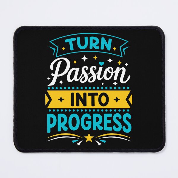 Item preview, Turn Passion Into Progress Motivational Growth Typography T-Shirt designed and sold by rejowan-arts.