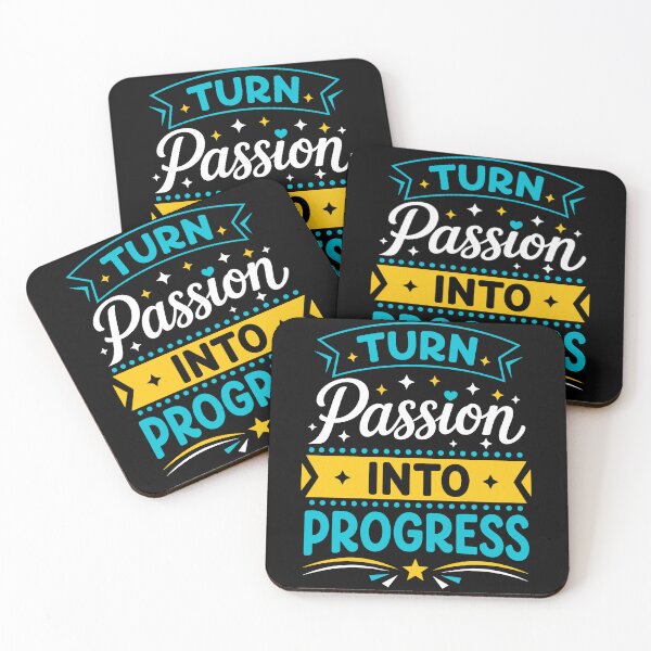 Item preview, Turn Passion Into Progress Motivational Growth Typography T-Shirt designed and sold by rejowan-arts.