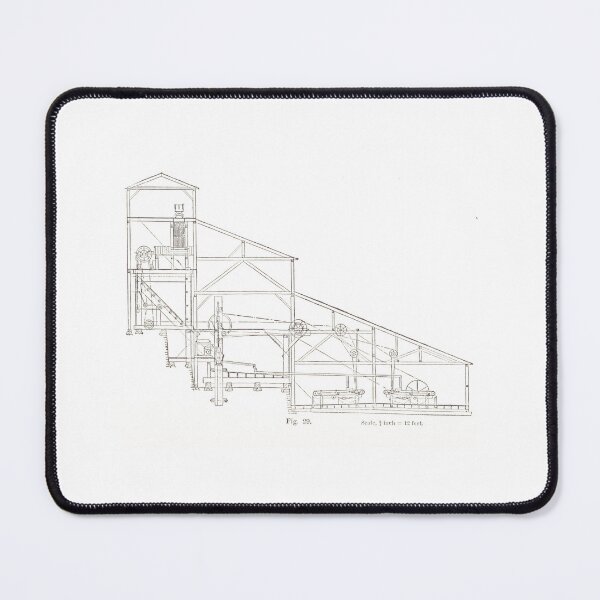 Item preview, Victorian Gold Mining Machinery Blueprint designed and sold by Antique Science Press.