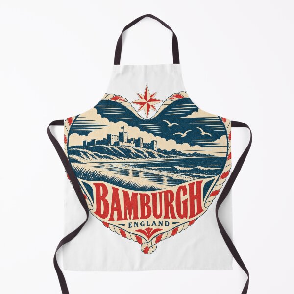 Item preview, Bamburgh England Travel Souvenir Nautical Woodcut Heart designed and sold by VisualArtsOasis.