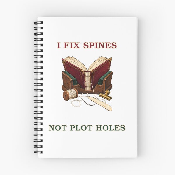 Item preview, Bookbinder Fix Spines Not Plot Holes Design designed and sold by DigitalKingClub.