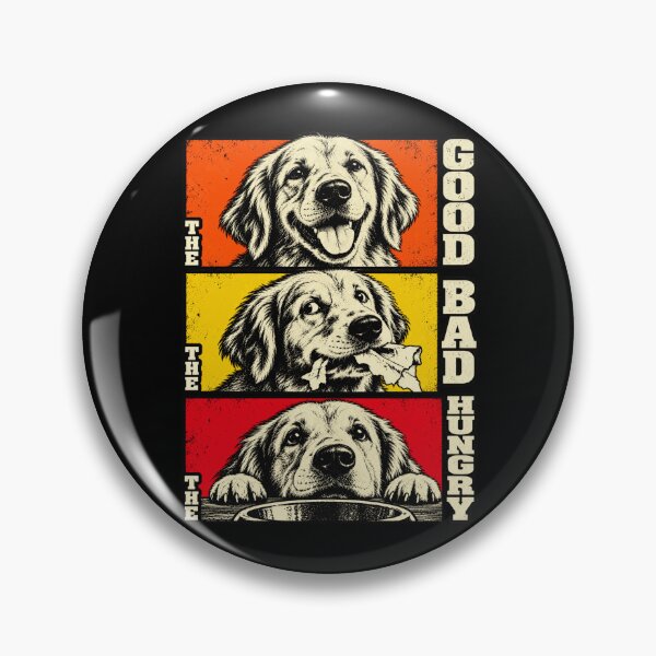 Item preview, The Good The Bad The Hungry Golden Retriever designed and sold by inkstyl.