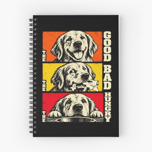 Item preview, The Good The Bad The Hungry Golden Retriever designed and sold by inkstyl.