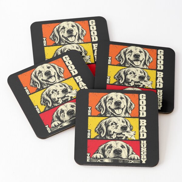 Item preview, The Good The Bad The Hungry Golden Retriever designed and sold by inkstyl.