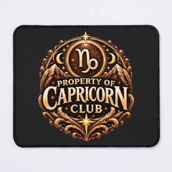 Item preview, Property of Capricorn Club – Vintage Celestial Zodiac Astrology Design designed and sold by MetaModel Editions.