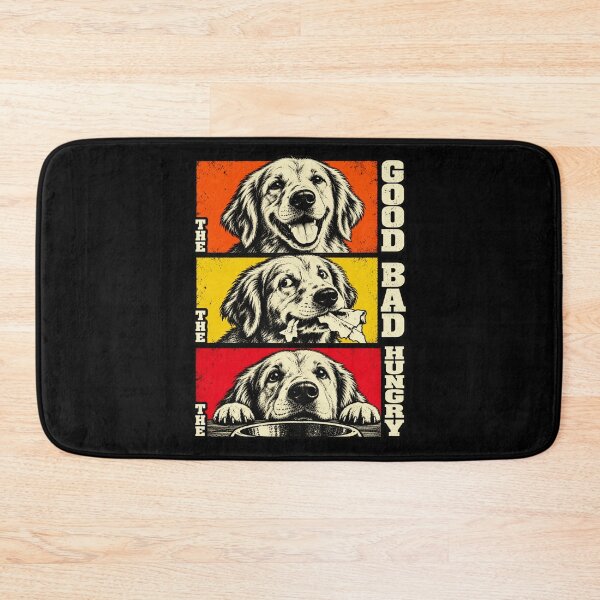 Item preview, The Good The Bad The Hungry Golden Retriever designed and sold by inkstyl.