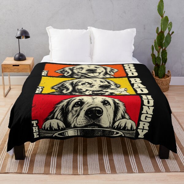 Item preview, The Good The Bad The Hungry Golden Retriever designed and sold by inkstyl.