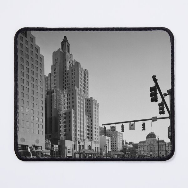Item preview, Kennedy Plaza, the Superman Building, downtown Providence, Rhode Island vintage black and white photograph designed and sold by Astrid Arkhangelsky.