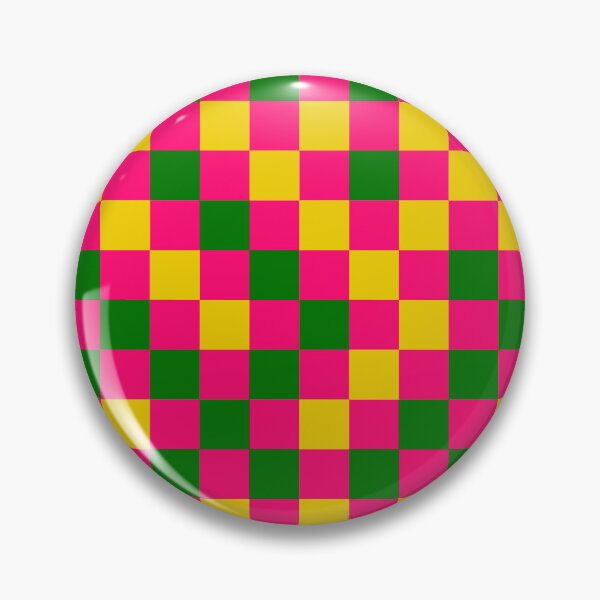 Item preview, Green And Yellow On Pink Checkered Pattern   designed and sold by PatternTitan.