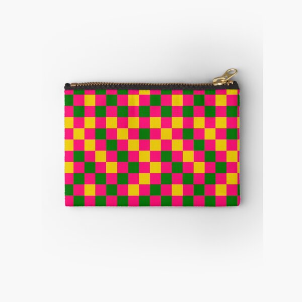 Item preview, Green And Yellow On Pink Checkered Pattern   designed and sold by PatternTitan.
