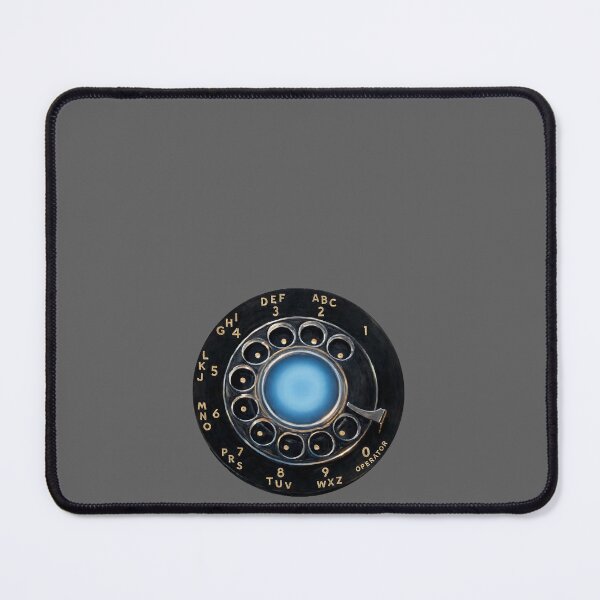 Item preview, A vintage rotary phone dial painted in glowing blue. designed and sold by ShimekShop.