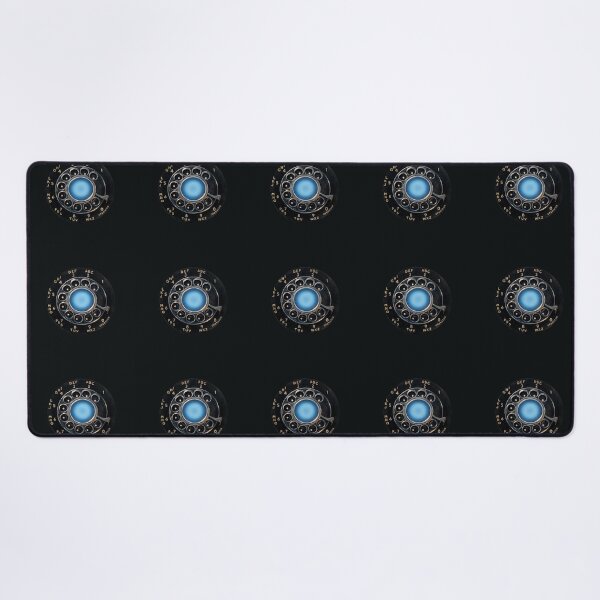 Item preview, A vintage rotary phone dial painted in glowing blue. designed and sold by ShimekShop.