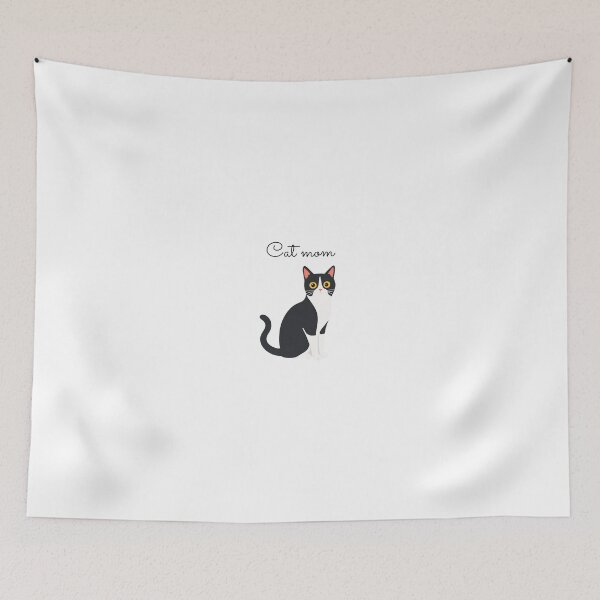 Aperçu de l'œuvre Cat mom black cat tuxedo white créée et vendue par my-trendy-shop.