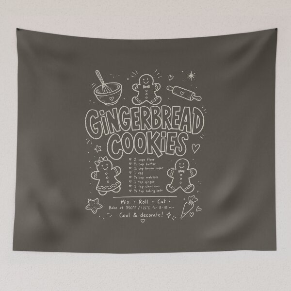 Item preview, Gingerbread Cookies Recipe Funny Christmas Design designed and sold by RR-Arts.