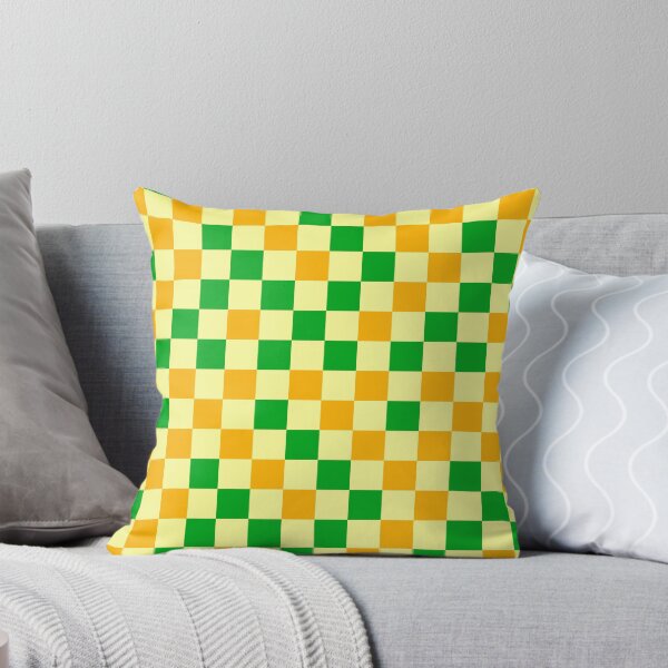 Item preview, Green And Yellow On Yellow Checkered Pattern   designed and sold by PatternTitan.