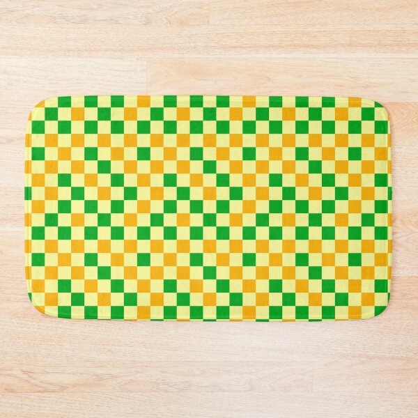 Item preview, Green And Yellow On Yellow Checkered Pattern   designed and sold by PatternTitan.