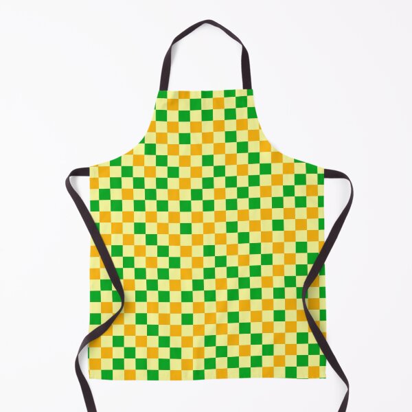 Item preview, Green And Yellow On Yellow Checkered Pattern   designed and sold by PatternTitan.