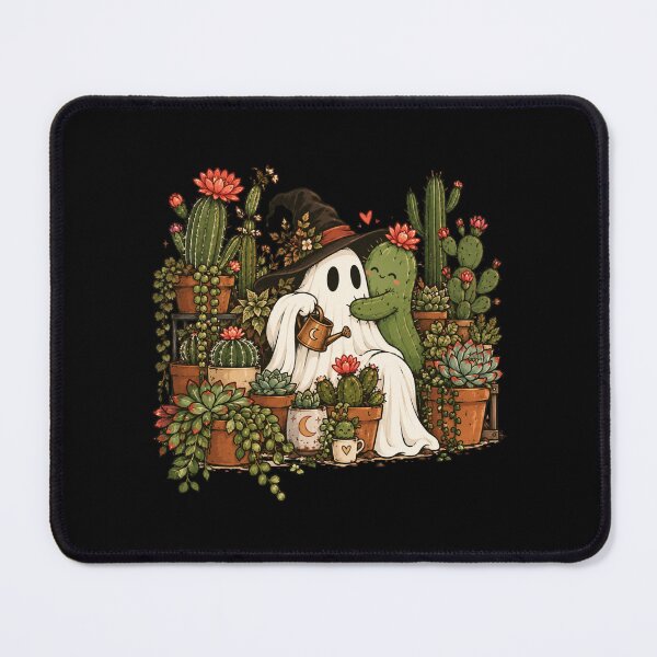 Item preview, Ghost & Cactus Garden - Spooky Witchy Succulent Plant Lover designed and sold by sekrecja.