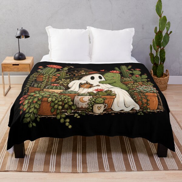Item preview, Ghost & Cactus Garden - Spooky Witchy Succulent Plant Lover designed and sold by sekrecja.