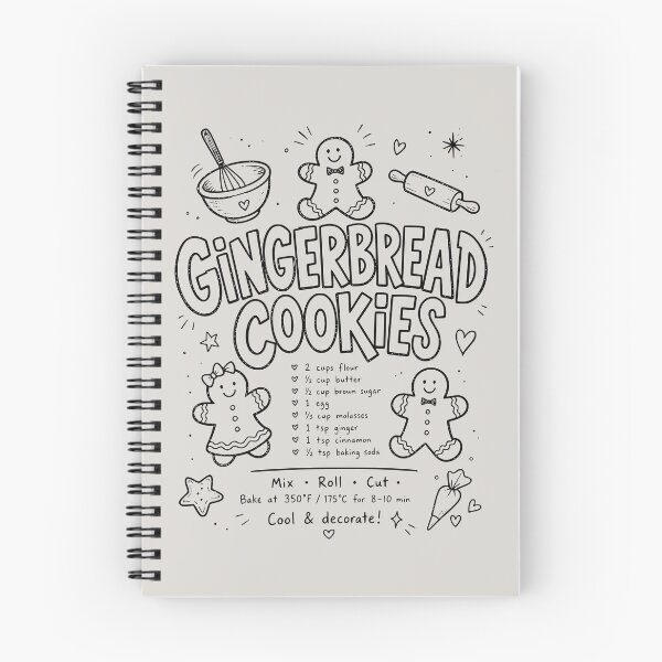 Item preview, Gingerbread Cookies Recipe Funny Christmas Design designed and sold by RR-Arts.