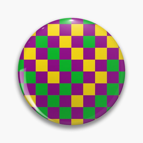 Item preview, Green And Yellow On Purple Checkered Pattern   designed and sold by PatternTitan.