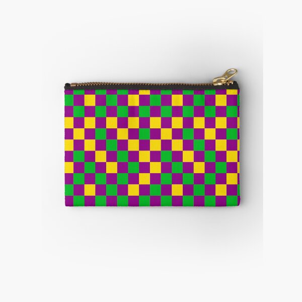 Item preview, Green And Yellow On Purple Checkered Pattern   designed and sold by PatternTitan.