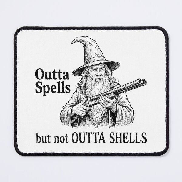 Item preview, I May Be Out Of Spells But I'm Not Out Of Shells – Funny Wizard Design designed and sold by LoFizzy.