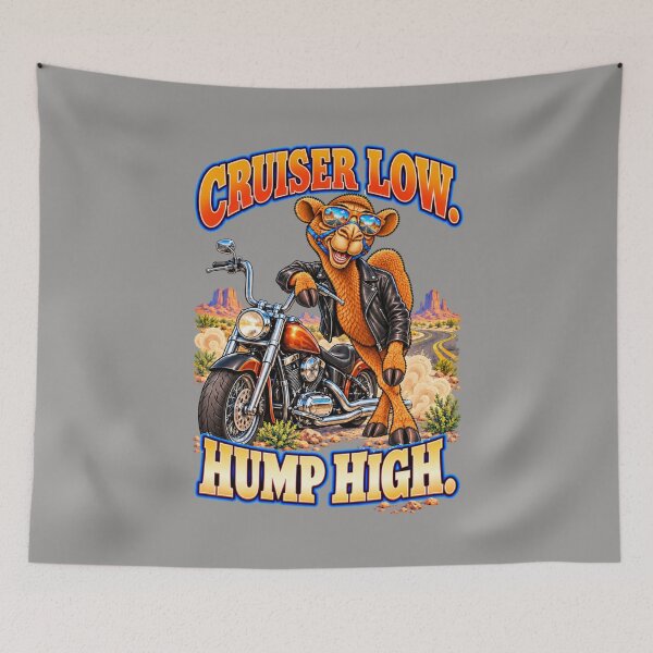 Item preview, Cruiser Low. Hump High – Funny Camel T-Shirt – Funny Camel Biker T-Shirt – Funny Camel T-Shirt Animal Graphic Camel T-Shirt designed and sold by Camel & Quirk.