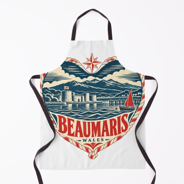 Item preview, Beaumaris Wales Travel Souvenir Nautical Woodcut Heart designed and sold by VisualArtsOasis.