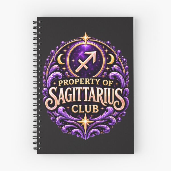 Item preview, Property of Sagittarius Club – Purple Celestial Zodiac Astrology Design designed and sold by MetaModel Editions.