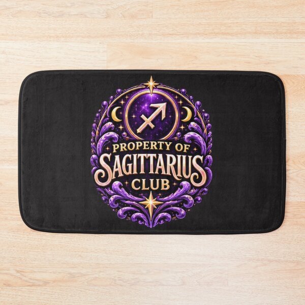 Item preview, Property of Sagittarius Club – Purple Celestial Zodiac Astrology Design designed and sold by MetaModel Editions.