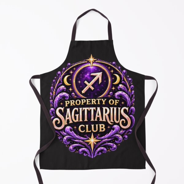 Item preview, Property of Sagittarius Club – Purple Celestial Zodiac Astrology Design designed and sold by MetaModel Editions.