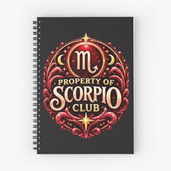 Item preview, Property of Scorpio Club – Dark Celestial Scorpio Zodiac Astrology Design designed and sold by MetaModel Editions.