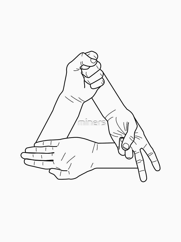 Thumbnail 7 of 7, Essential T-Shirt, Paper Scissors Stone Black designed and sold by miners.