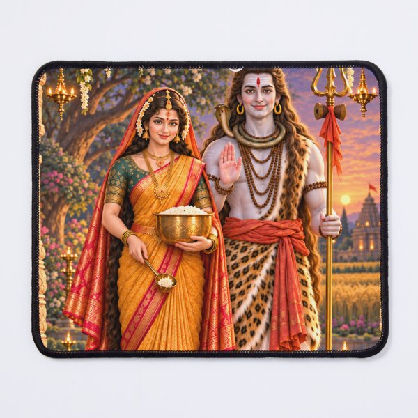 Item preview, Annapurna and Shiva Together — Divine Balance and Abundance designed and sold by Homyar.