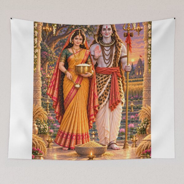 Item preview, Annapurna and Shiva Together — Divine Balance and Abundance designed and sold by Homyar.