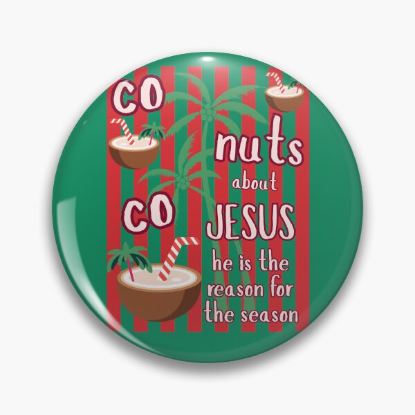 Item preview, Tropical Coconuts Jesus is the Reason for the Season Christmas Holiday Beach Vibes Xmas Vacation designed and sold by Forevermore.