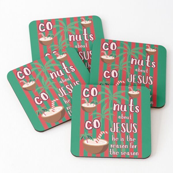 Item preview, Tropical Coconuts Jesus is the Reason for the Season Christmas Holiday Beach Vibes Xmas Vacation designed and sold by Forevermore.
