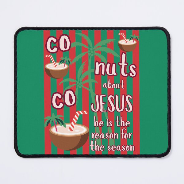 Item preview, Tropical Coconuts Jesus is the Reason for the Season Christmas Holiday Beach Vibes Xmas Vacation designed and sold by Forevermore.