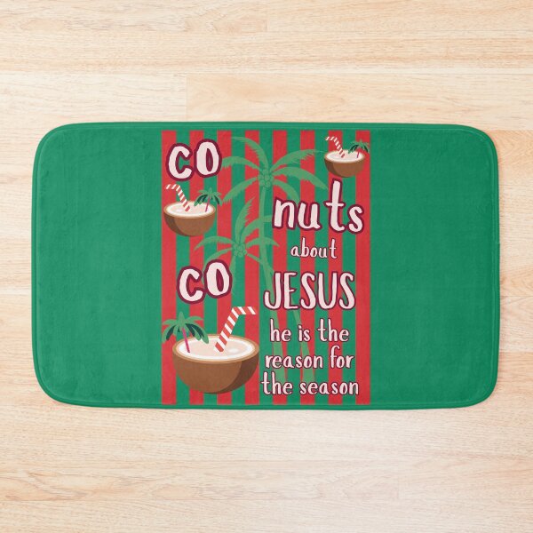Item preview, Tropical Coconuts Jesus is the Reason for the Season Christmas Holiday Beach Vibes Xmas Vacation designed and sold by Forevermore.
