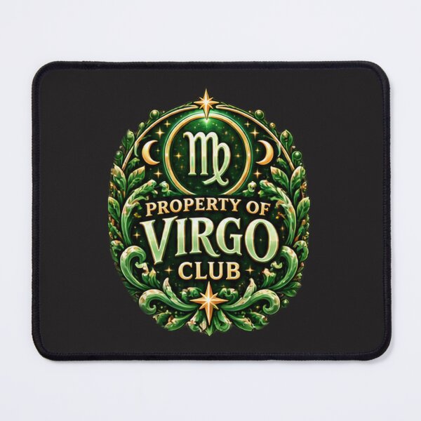Item preview, Property of Virgo Club – Green Celestial Virgo Zodiac Astrology Design designed and sold by MetaModel Editions.