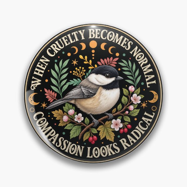 Item preview, When Cruelty Becomes Normal Compassion Looks Radical Floral Bumper designed and sold by ESPA-sop.