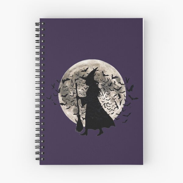 Item preview, Witch Silhouette Under Full Moon and Bats designed and sold by MilalliandCo.