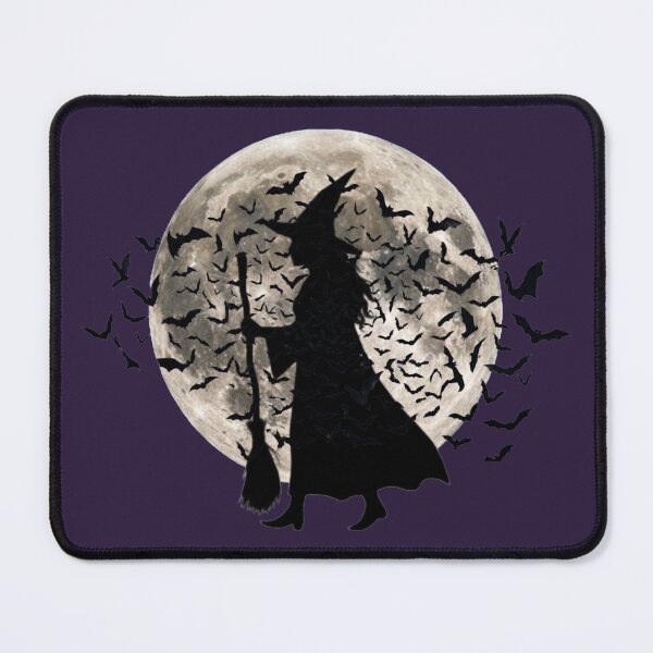 Item preview, Witch Silhouette Under Full Moon and Bats designed and sold by MilalliandCo.