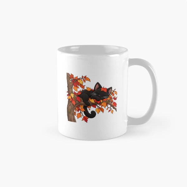 Item preview, Sleeping Black Cat in Autumn Tree designed and sold by House Of Hauntlings.
