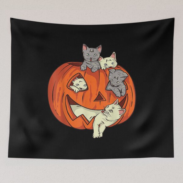 Item preview, Vintage Pumpkin Halloween and Cats designed and sold by BASKF.