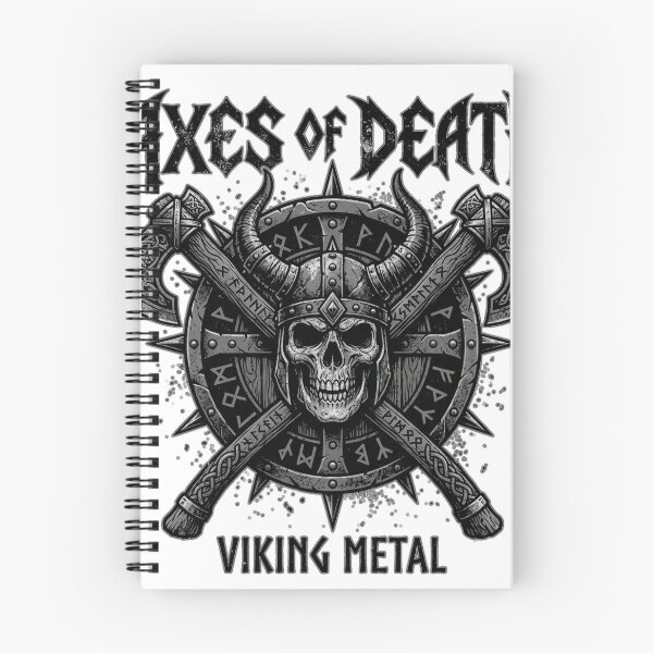 Item preview, Axes of Death Viking Metal Warrior Skull Norse Runes designed and sold by mulliere.