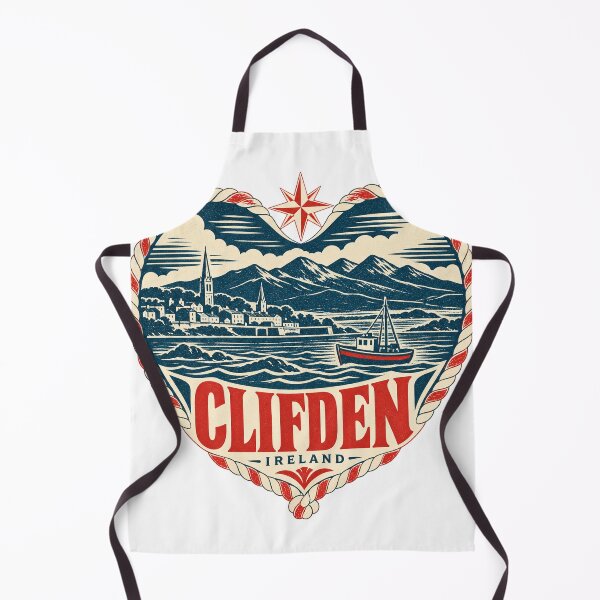 Item preview, Clifden Ireland Travel Souvenir Nautical Woodcut Heart designed and sold by VisualArtsOasis.
