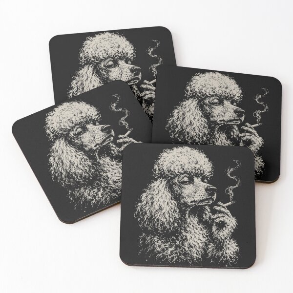 Item preview, Funny Poodle Smoking Cigarette Grunge Dog Meme Vintage designed and sold by leevekaArt.